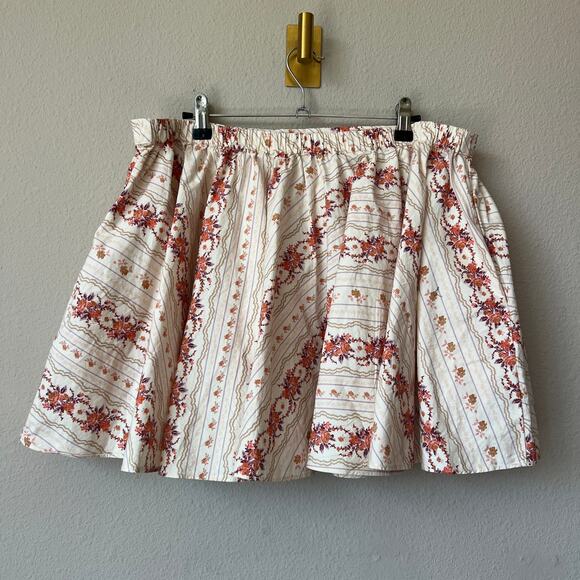 Free People Gaia Floral Printed Mini Bubble Skirt Size L - Picture 3 of 6